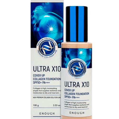 Enough Ultra X10 Cover Up Kolajen Fondöten SPF50+ PA+++ Ton 21