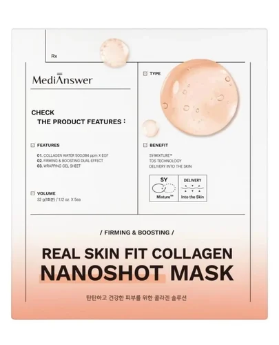 MEDIANSWER Real Skin Fit Collagen Nano Shot Mask